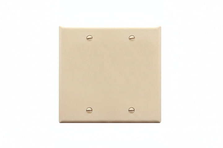 ICC IC630EBDAL Faceplate Blank with Double Gang, Almond