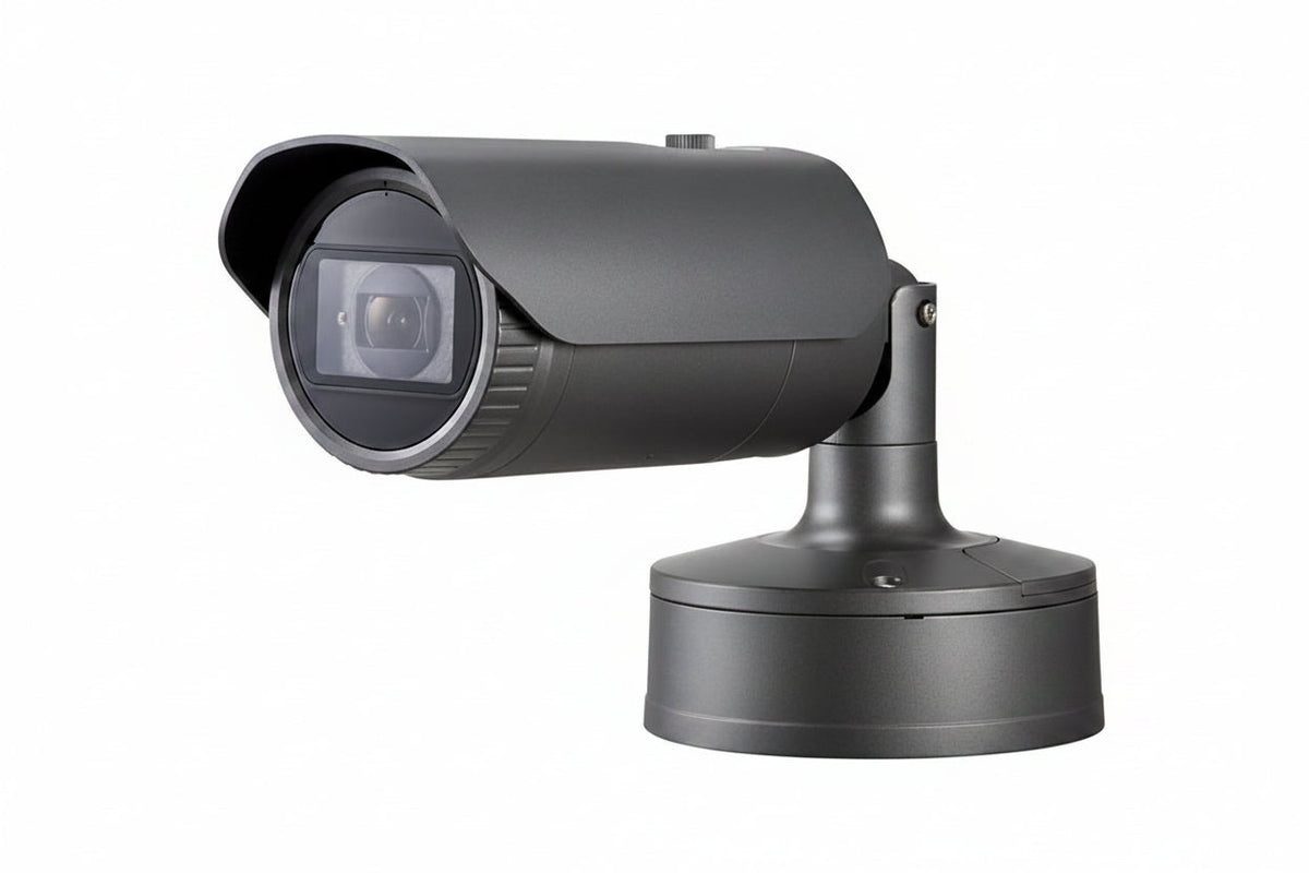 Hanwha XNO-6080R X-Series 2MP IR Bullet Camera, 2.8-12mm Varifocal Lens, Gray
