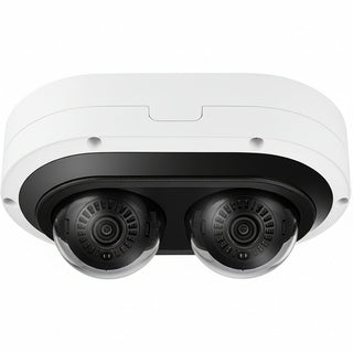 Hanwha PNM-7082RVD P-Series 2MP IR Outdoor Vandal-Rated WDR IP Dome Camera, 3-6mm Lens, White