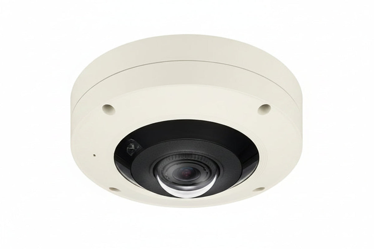 Hanwha XNF-9010RV X-Series 12MP 360° IR Outdoor Fisheye Camera, 1.08mm Fixed Lens, White