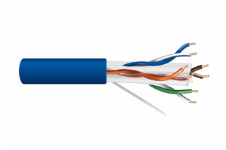 Genesis 51026106 23/4-Pair Cat 6 Plus Unshielded (U/UTP) Networking Cable, Plenum, CMP, FT6, 500' (152.4 m) Reel-in-a-Box, Blue