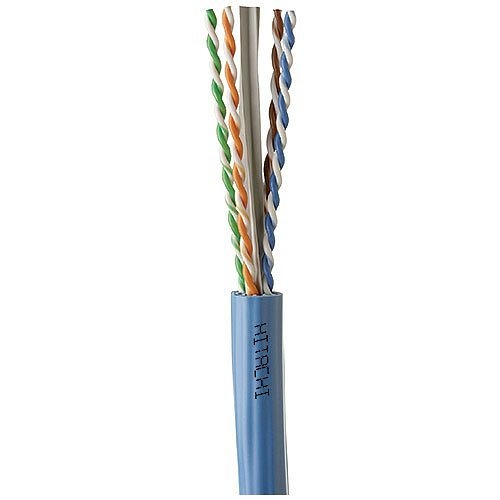 30303-8-WH3 Supra 10G-XE Cat6A UTP Indoor Plenum Cable, 23 AWG 4-Pair Solid Bare Copper, CMP, 1000 ft Reel, White