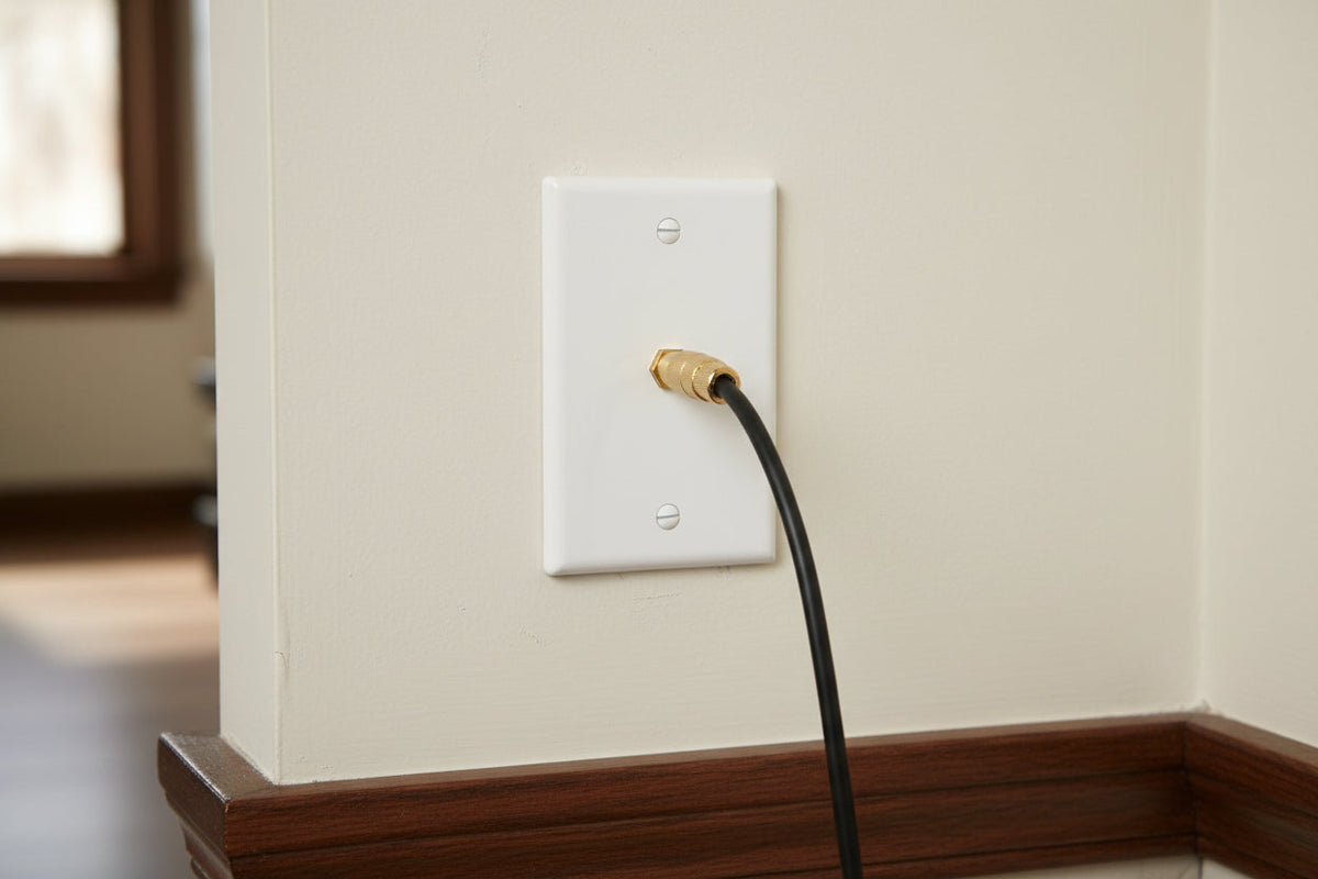 ICC IC630EG0WH Single-Gang Faceplate, F-Type Connector, White