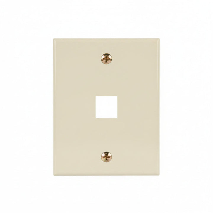 ICC IC107LF1IV Classic Oversized Faceplate with Port in Single Gang, White