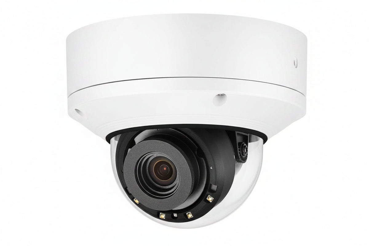 Hanwha PND-A6081RV P-Series 2MP IR Indoor Vandal AI Camera, 4.38-9.33mm, White