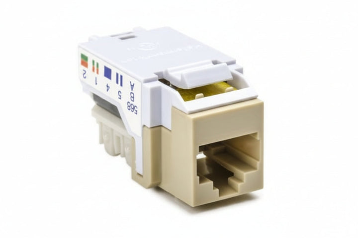 HellermannTyton RJ45FC5E-I CAT5e RJ45 Keystone Jack, Ivory