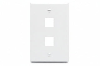 ICC IC107LF2WH Single-Gang Classic Oversized Faceplate, Ports, White