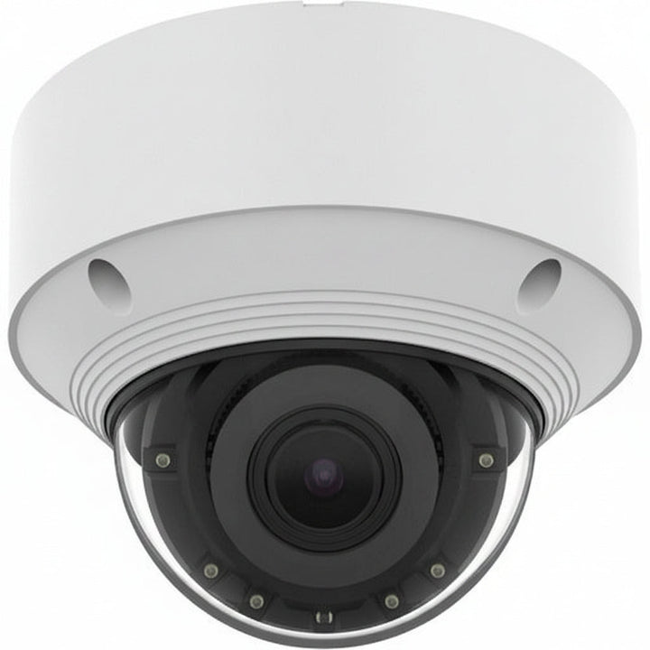 Hanwha QNV-C9083R Q-Series 4K AI IR Vandal Dome Camera 3.2-10.2mm Motorizes Varifocal Lens, White