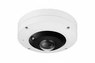 Hanwha XNF-9013RV X-Series 12MP Sensor AI IR 360° Outdoor IP Fisheye Camera, 1.08mm Fixed Lens, White