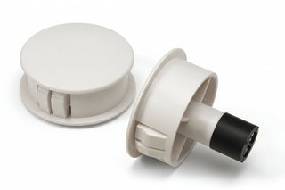 GRI 8080RS-T-W 3/4" Recessed Stubby Steel Door Switch Set with Terminals, 5/8" Gap, 10W, 200VDC, 0.50A, Closed, N/O, A, White