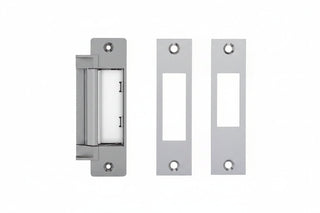 HES 4500C-12/24-630-LBM 4500C Series Complete Pac Electric Strike with Latchbolt Monitor, Includes 4500 Strike Body and Faceplates, Satin Stainless Steel