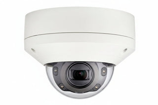 Hanwha XNV-6080R X-Series 2MP Outdoor IR Vandal Dome Camera, 2.8-12mm Varifocal Lens, Ivory