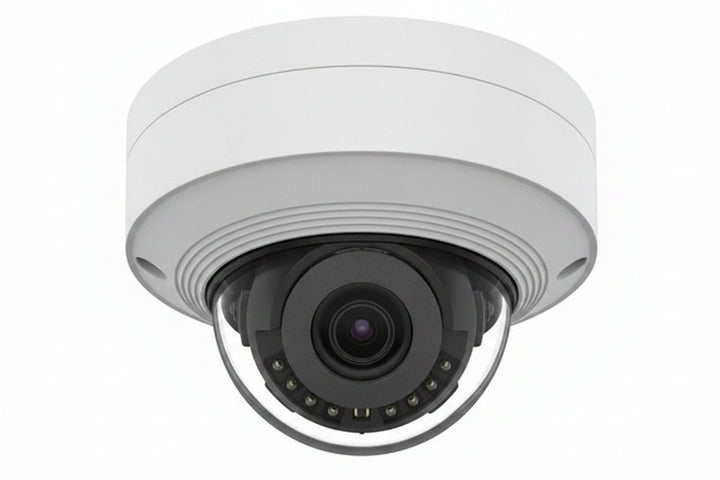 Hanwha QNV-C8011R Q-Series 5MP AI IR Mini Vandal Dome Camera 3.0mm Fixed Lens, White