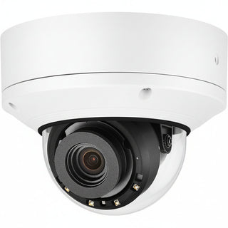 Hanwha XND-8082RV X-Series 6MP Vandal IR IP Dome Camera, 2.8-8.4mm Varifocal Lens, Signal White