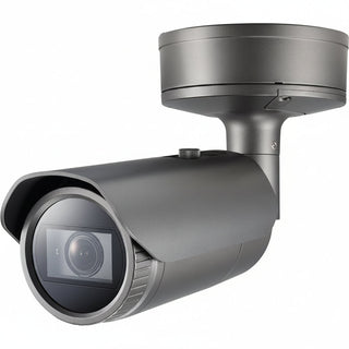 Hanwha XNO-9082R X-Series 4K IR Bullet Camera, 2.8-8.4mm Varifocal Lens, Gray