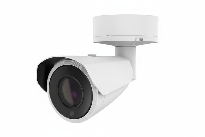 Hanwha PNO-A9311RLP 4K AI Bullet Camera, 6.91-214.7mm Varifocal Lens, 31x Optical Zoom, IR 70m, White