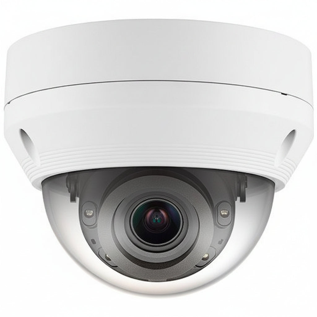 Hanwha QNV-7082R Q-Series 4MP IR Vandal IP Dome Camera, 3.2-10mm, White