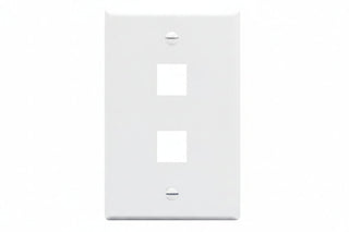 ICC IC107LF2WH Single-Gang Classic Oversized Faceplate, Ports, White