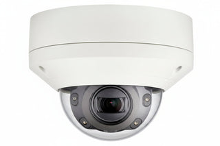 Hanwha XNV-6080R X-Series 2MP Outdoor IR Vandal Dome Camera, 2.8-12mm Varifocal Lens, Ivory