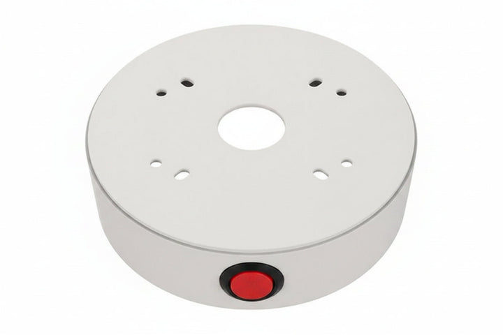 Hanwha SBF-100B1 Back Box for Select SNF, PNF, XNF and QNE Fisheye and Flateye Cameras, Ivory