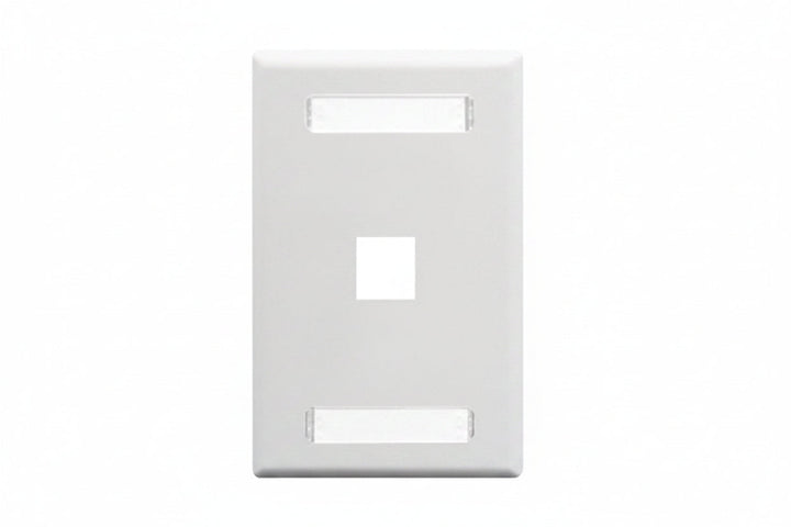 ICC IC107S01WH Single-Gang Station ID Faceplate, One Port, EZ/HD Style, White