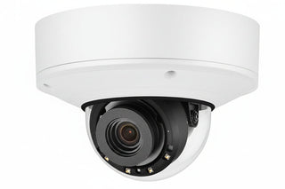 Hanwha XNV-9082R X-Series 8MP Outdoor IR Vandal Dome Camera, 2.8-8.4mm Varifocal Lens, White