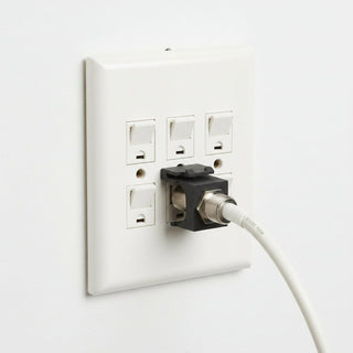 ICC IC107B9FBK GHz F-Type Modular Jack with Nickel Plated Connector in HD Style, Black