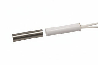 GRI 50RF-12WG-W 1/4" Recessed Flanged Switch Sets, 3/4" Wide Gap, 10W, 200VDC, 0.50A, Closed Loop, N/O, and 12" 22AWG Leads, White