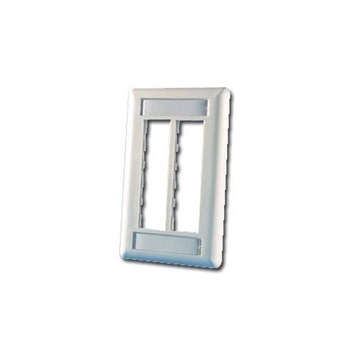 40300545-88 TracJack 1-Gang 6-Port Wall Plate, White