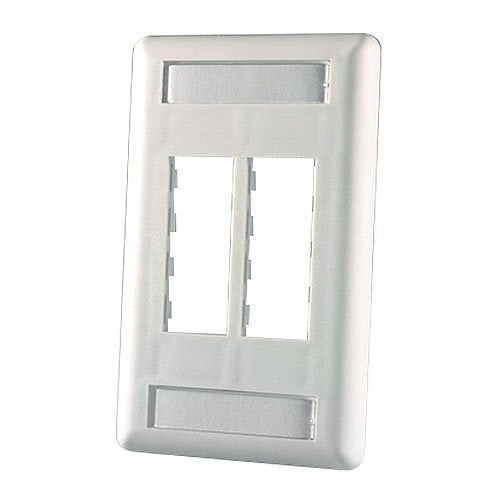 40300546 TracJack 1-Gang 4-Port Wall Plate, Fog White
