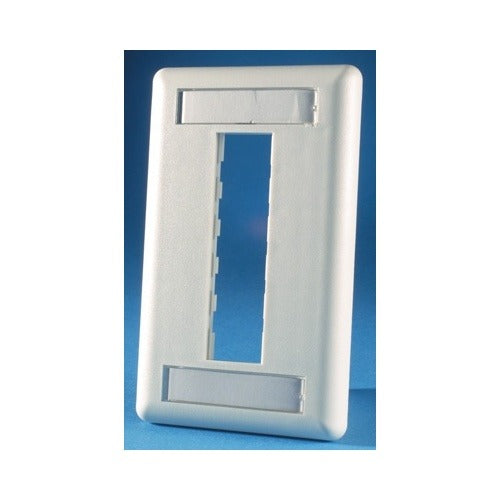 40300547 3-Port TracJack Plastic Wall Plate, White