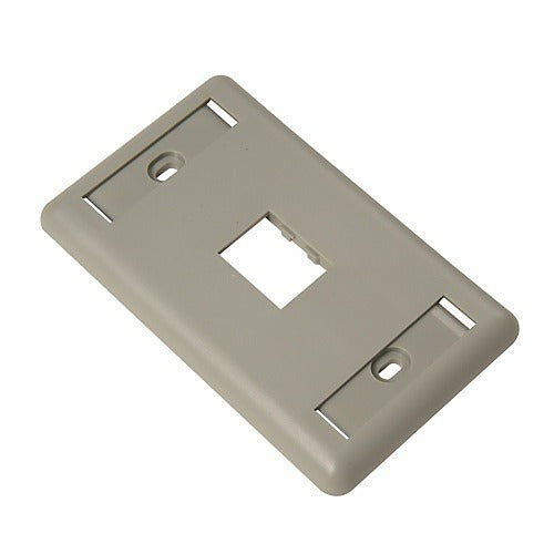 Quiktron 40300549-78 TracJack 1-Gang Plastic Faceplate, 1-Port