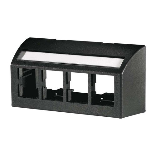 40300633-00 TracJack 4-Port Furniture Plate, Black