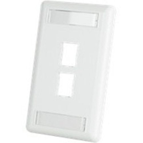 403HDJ12-88 HDJ 1-Gang 2-Port Wall Plate, White