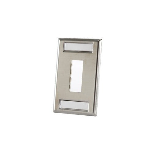 403STJ12 TracJack 1-Gang 2-Port Stainless Steel Wall Plate
