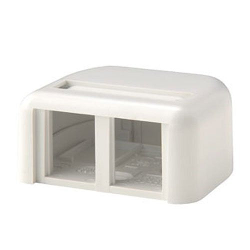 404TJ2-88 TracJack 2-Port Surface-Mount Box, White