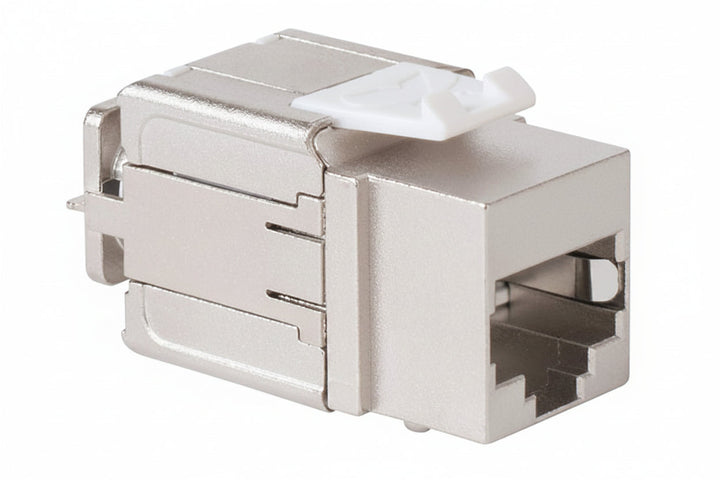ICC IC1078S6A0 Shielded FTP CAT6A Keystone Jack with Slim Profile 180 Degree Punch Down, 10Gbps RJ45 UL Listed PoE++ TAA Compliant for Wall Plate or Patch Panel, Works with JackEasy Termination Tool
