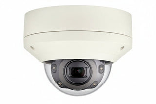 Hanwha XNV-6080R X-Series 2MP Outdoor IR Vandal Dome Camera, 2.8-12mm Varifocal Lens, Ivory