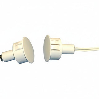 GRI 184-12 184 Series 1" Steel Door Recessed Switch Set, Standard Gap, 10W, 200VDC, 0.40A, Closed Loop, N/O, A, and UL 10C Fire Rated, White
