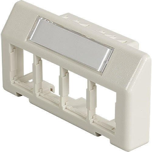 421HDJ4 4-Jack HDJ Furniture Adapter Plate, Fog White