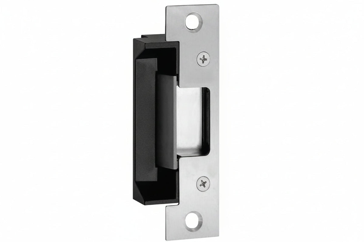 HES 5000-12/24D-501-630 Complete Pac Electric Strike with Faceplate, 12/24VDC, Satin Stainless Steel