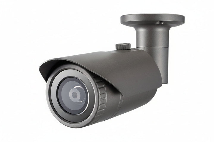 Hanwha QNO-8020R Q-Series 5MP IR Bullet Camera, 4mm Fixed Lens, Dark Gray