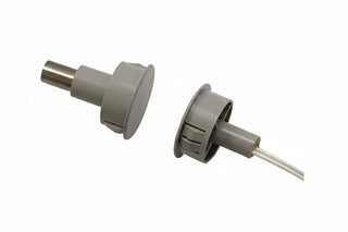 GRI 184-12WG 184 Series 1" Steel Door Recessed Switch Set, Wide Gap, 10W, 200VDC, 0.40 Amp, Closed Loop, N/O, A, and U.L. 10C Fire Rated Gray