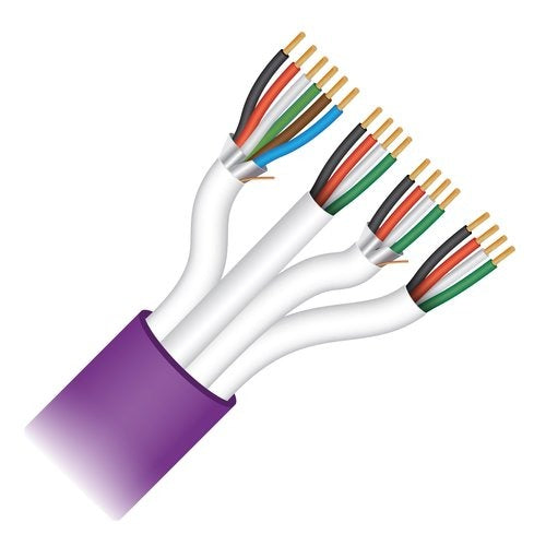 454959APR 22 AWG 6-Conductor Shielded Plenum Cable, Purple, 500 ft