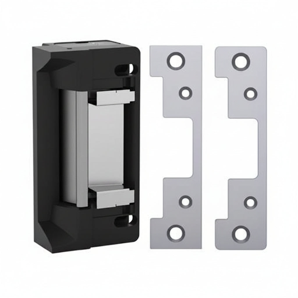 HES 5200C-12/24D-630 Door Electric Strike with Faceplate, 12/24VDC, Satin Stainless Steel