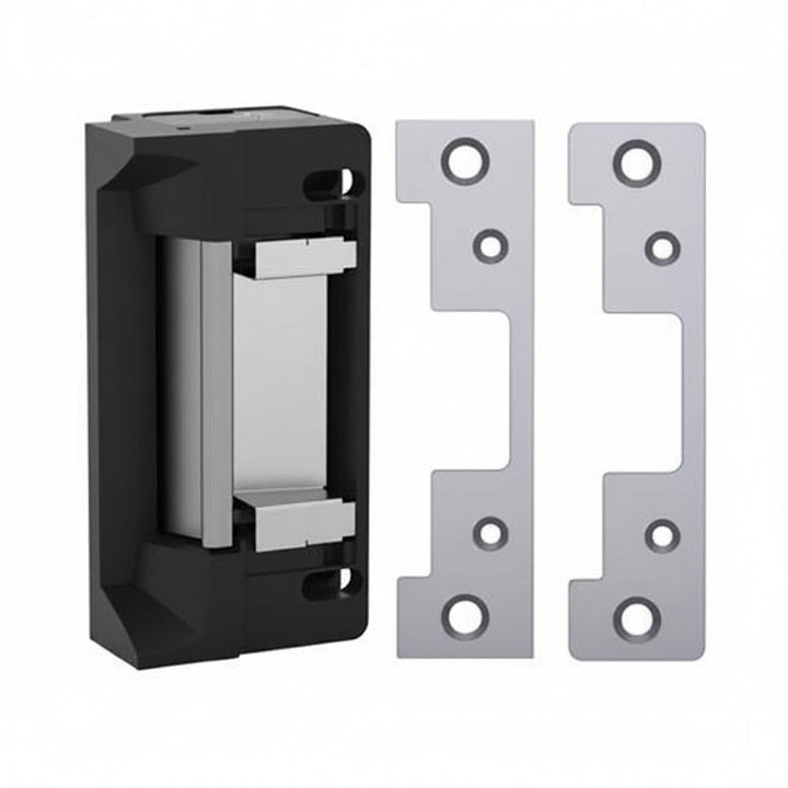 HES 5200C-12/24D-630 Door Electric Strike with Faceplate, 12/24VDC, Satin Stainless Steel