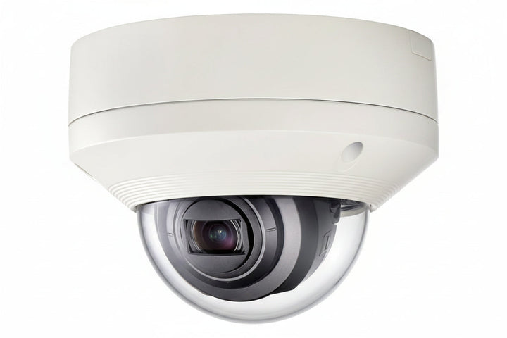 Hanwha XNV-6080 X-Series 2MP Outdoor Vandal Dome Camera, 2.8-12mm Varifocal Lens, White