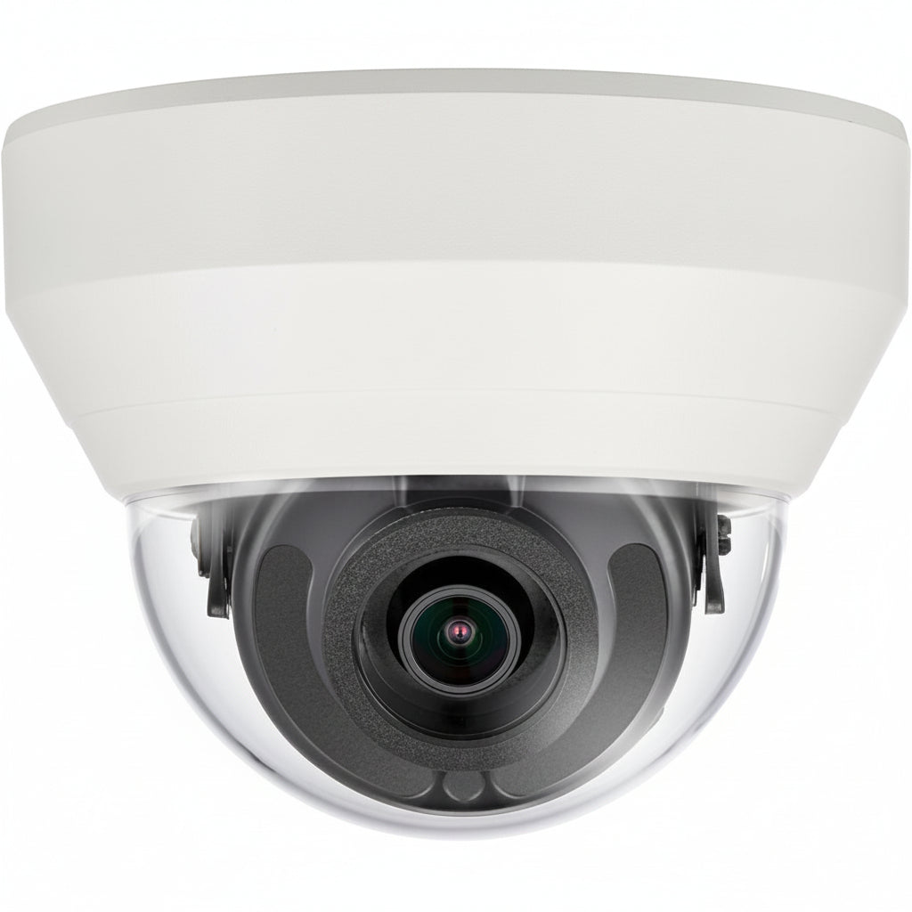 Hanwha HCD-6010 HD+ Series 2MP Analog HD Dome Camera, 2.8mm Fixed Lens, Ivory