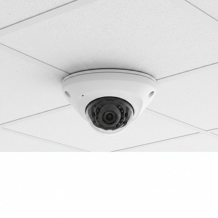 Hanwha ANV-L6023R Series 2MP Vandal Flateye Dome IP Camera, 3.6mm Fixed Lens, White