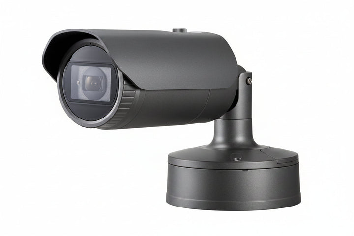 Hanwha XNO-6080R X-Series 2MP IR Bullet Camera, 2.8-12mm Varifocal Lens, Gray